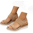 thumbnail image 5 of Women's  Shoes Comfortable Open Toe Elastic Ankle Strap Casual Sandal For Summer Shoes, 5 of 13