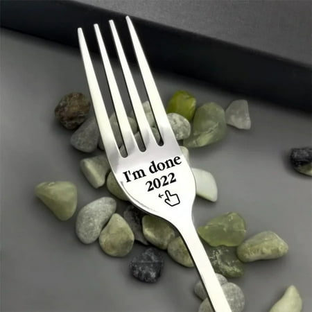 

Engraved Message Stainless Steel Fork I Forking Love You Silver Forks for Men Women Boyfriend Girlfriend 16