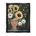 thumbnail image 2 of Stupell Industries Girl Wearing Flower Crown Yellow White Blossoms Painting Painting Luster Gray Floating Framed Canvas Print Wall Art, Design by Amanda Hilburn, 2 of 5