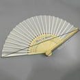 thumbnail image 6 of Dbuoem Silk Folding Fan Bamboo Hand Fans with Organza Bags Wedding Guests Fans Party Decoration, 6 of 8