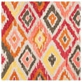 thumbnail image 6 of SAFAVIEH Ikat Leontyne Abstract Geometric Wool Area Rug, Beige/Pink, 9' x 12', 6 of 10