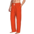 thumbnail image 2 of Balery Men'S Orange Pants,Sleepwear Pants,Pajama Pants,Pj Bottoms Drawstring And Pockets-Xx-Large, 2 of 9