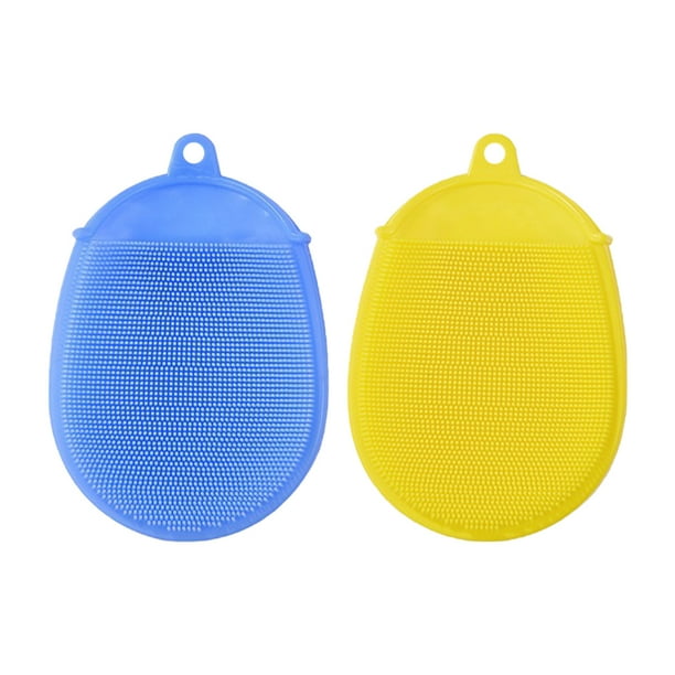 2 cepillos exfoliantes de silicona para masaje corporal, para baño, spa y piel.