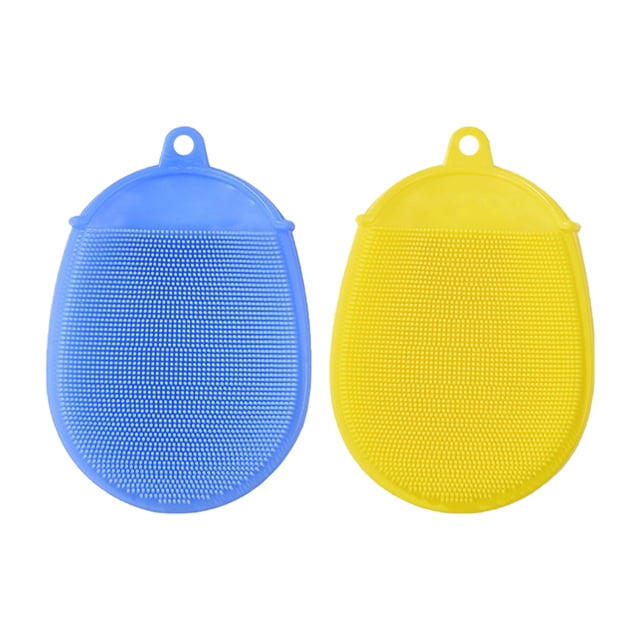 2 cepillos exfoliantes de silicona para masaje corporal, para baño, spa y piel.