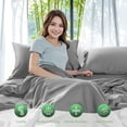 thumbnail image 4 of Rayon Derived from Bamboo Sheets Queen Set Cooling Sheets Piece Sheet Set Thread Count Sheet Deep Pocket Sheet Set Up to Super Soft Silky Smooth (Queen ), 4 of 7