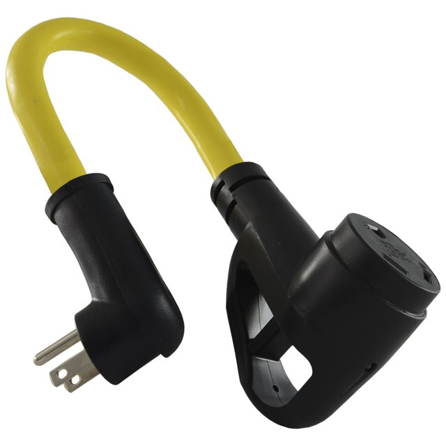 Conntek 15200 15 Amp To 30 Amp Rv Pigtail Adapter With Led Power Indicator And Ergo Grip