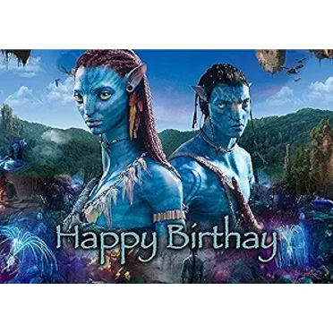 Avatar The Way Of The Water Happy Birthday Edible Image Cake Topper For Quarter Sheet Cake By TNCT