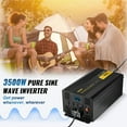 thumbnail image 2 of VEVOR Pure Sine Wave Inverter 3500 Watt Power Inverter, DC 12V to AC 120V Car Inverter, with USB Port LCD Display Remote Controller and AC Outlets (GFCI), for RV Truck Car Solar System Travel Camping, 2 of 9