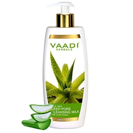 Vaadi Herbals Aloevera Deep Pore Cleansing Milk with Lemon Extract, (Best Herbal Facial Products In India)