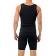 thumbnail image 3 of Underworks Men Sleeveless Gynecomastia Compression Performance Swim Top Black/Black 4X, 3 of 3