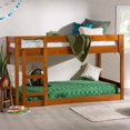 thumbnail image 3 of Winslow Solid Wood Jr Twin Over Twin Mod Bunk Bed in Caramel, 3 of 13