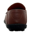 thumbnail image 6 of Go Tour Men's Premium Genuine Hand-made Leather Casual Slip on Loafers Breathable Driving Shoes Fashion Slipper A Dark Brown 7/39, 6 of 8