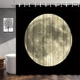 thumbnail image 2 of Full Moon Shower Curtain Mysterious Gray Planet Black Background Bathroom Decor Fabric Curtains with Hook 70Wx70H Inches, 2 of 6
