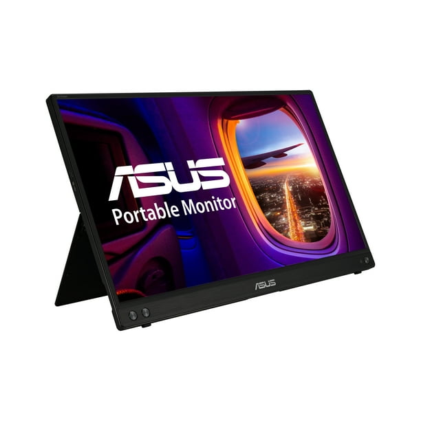 ASUS ZenScreen 15.6" Portable USB Type-C Monitor- FHD, IPS Panel, Compatible with USB Type-C and Type-A Sources, Free, Blue Light Filter, Kickstand Antibacterial Treatment - MB16ACV - Walmart.com