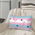 thumbnail image 5 of Zufioo Flamingo1 Print Double-sided Plush Pillow Cover,Decorative Pillow Protector without Pillow Core, Suitable for Sofa, Bedroom, Car-20"x30", 5 of 6