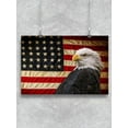 thumbnail image 1 of Bald Eagle With Flag. Poster -Image by Shutterstock, 1 of 2