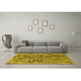thumbnail image 3 of Ahgly Company Machine Washable Indoor Rectangle Oriental Yellow Industrial Area Rugs, 7' x 9', 3 of 4
