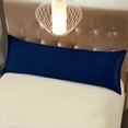 thumbnail image 5 of Ntbay Silky Satin Body Pillowcase for Hair and Skin, Ultra Soft Cozy Long Body Pillow Cover with Zipper Closure, 20" x 54", Navy Blue, 5 of 5