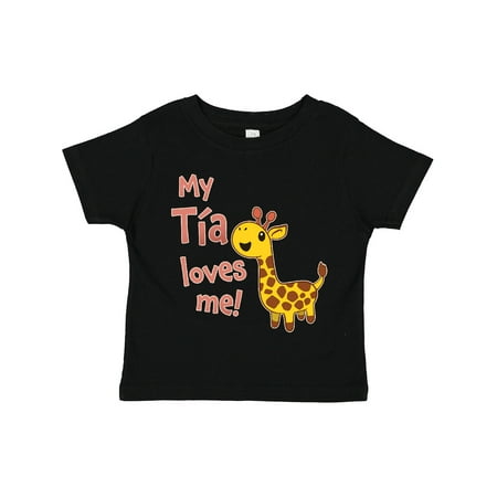 

Inktastic My Tía Loves Me- Cute Giraffe Gift Toddler Boy or Toddler Girl T-Shirt