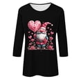 thumbnail image 4 of Tbopshirt Valentine's Day T-Shirts for Women Plus Size,Valentines Day 2025 Ladies Plus Size Crop Tops 3/4 Sleeve Cute Printed Graphic Tee Pullover Shirts,S-XXL, 4 of 4