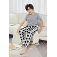 thumbnail image 3 of HiddenValor Big Boys Cotton Pajama Lounge Pants - Black/White, Large, 3 of 5