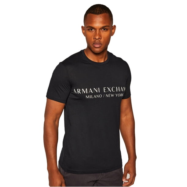 Camiseta Armani Exchange Milan New York Logo Navy para Hombre