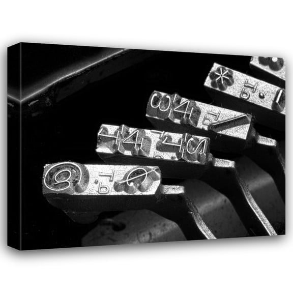 C. Thomas McNemar 34x28 Gallery Wrapped Canvas Wall Art Titled - Typewriter Symbols