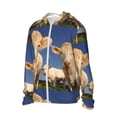 thumbnail image 2 of Daiia Cows Cattles UPF 50+ Sun Protection Hoodie Jacket Lightweight Long Sleeve Sun Shirt for Women Men with Pocket Hiking Outdoor-XX-Large, 2 of 9