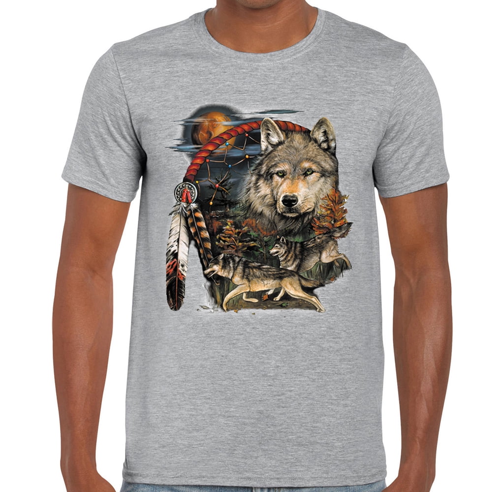 Dream Catcher Native American Hipster Large Print Tee-shirt Homme 