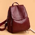 thumbnail image 4 of Mochilas de cuero de alta calidad para mujer, bolso de hombro vintage para mujer, mochila de viaje para mujer, mochilas escolares para niñas, 4 of 5
