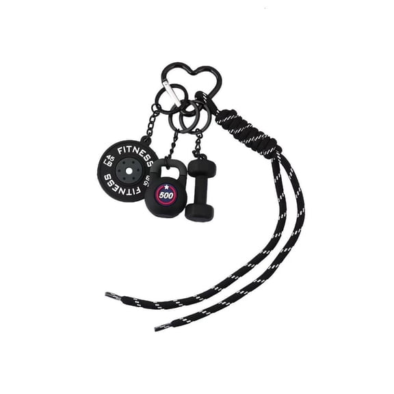 Lerpwige Exercise Themed Bag Clip Portable PVC Keychain In Various Color