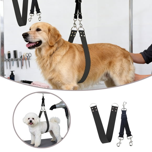 Correa abdominal para aseo con arnés ajustable – Eslinga de brazo para aseo, baño, recorte y corte de uñas; soporte seguro para perros medianos y grandes