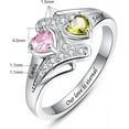 thumbnail image 2 of JQUEEN Heart, Amethyst & Cubic Zirconia Fashion Ring, Sterling Silver,Tourmaline & Opal, 5", 2 of 5