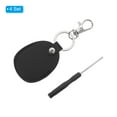 thumbnail image 3 of Uxcell Leather Key Fob, 4 Pack Genuine Leather Air Tag Holder Portable Key Fob Keychain, Black, 3 of 6