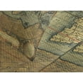 thumbnail image 4 of Ambesonne World Map Quilted Bedspread Set 3 Pcs, Retro Atlas Illustration, Queen Size, Sand Brown Slate Blue, 4 of 5