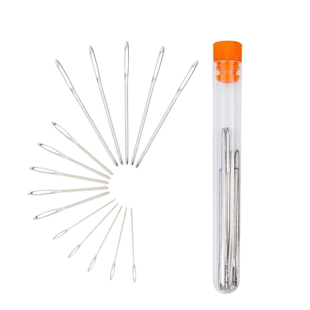 Bowake Large eye Blunt Needles Steel Yarn Knitting Needles Sewing