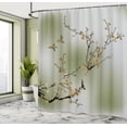 thumbnail image 4 of Ambesonne Nature Shower Curtain, Birds Cherry Branches Style, 69"Wx75"L, Pale Coffee, 4 of 4