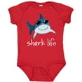 thumbnail image 3 of Inktastic Shark Life Fun Shark with Sunglasses Boys or Girls Baby Bodysuit, 3 of 5