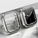 thumbnail image 4 of Vidrio + cubierta para la serie de estuches de Apple Watch 8 7 6 5 4 se 44 mm 40 mm 41 mm 45 mm Protector de pantalla de borde recto Accesorios para Apple Watch, 4 of 5