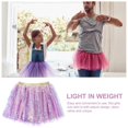 thumbnail image 2 of Egg Cake Skirt Kids Tutu Skirt for Birthday Violet Mesh Design, 2 of 4