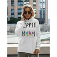 thumbnail image 2 of Hippie Mom And Symbol Hoodie Women -Image by Shutterstock, Female Medium, 2 of 4