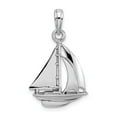 thumbnail image 1 of FB Jewels 14K White Gold White 3D Sailboat Pendant High Polish, 1 of 5
