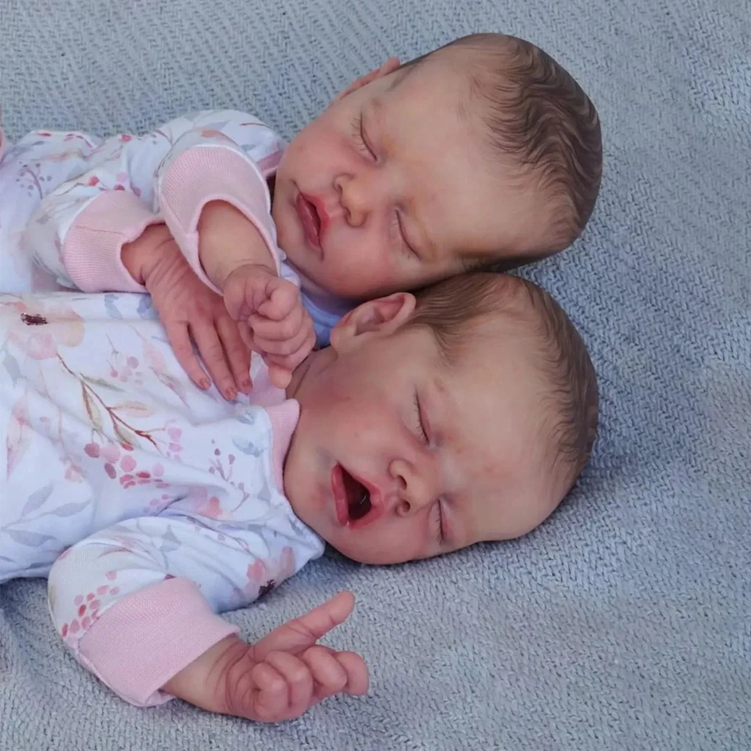 18inch Reborn Baby Doll Lifelike TWINA TWINB Popular Cuddly Full  Body Vinyl Silicone Doll High Quality Hand Paint Collectible Art Doll