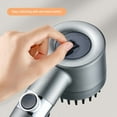 thumbnail image 4 of MingX Bathroom Booster Shower Head, 3 Mode Adjustable Spray, Shower SystemHand held shower head, massageable, with one touch (Slive Shower Head,3 inch), 4 of 7
