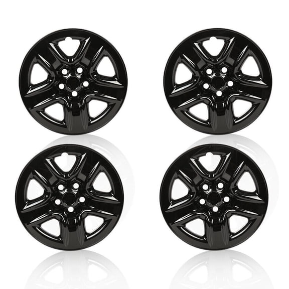 4 Black 17" Wheel Skins Hub Caps Full Rim Skin Covers For Toyota RAV4 2006-2012