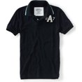 thumbnail image 1 of Polo de rugby Aeropostale 8a7 para hombre, negro, extra pequeño, 1 of 1