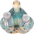 thumbnail image 5 of Nautical Salt Pepper Shaker Holder Set Glass Salt and Pepper Shakers Spices and Seasonings Caddy Set Kitchen Dining Table Decor (Blue Sea Turtle), 5 of 8