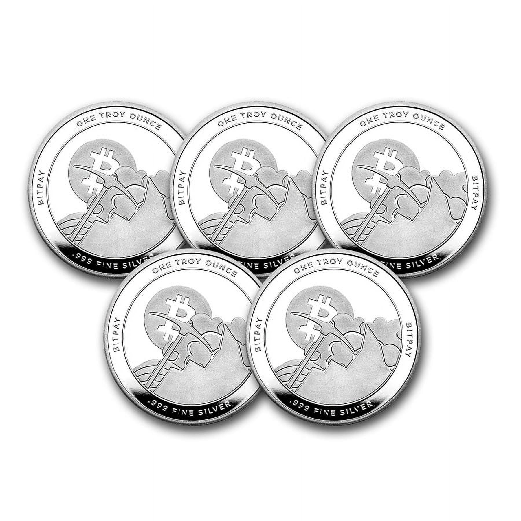 999 Fine Silver Crypto Coin Ethereum Silver Round - 1oz .999 Fine Silver  Bullion With Crypto Design 1oz Ethereum Silver Round BitPay Cryptocurrency  Bullion