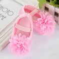thumbnail image 3 of EeaseMX 1 par de zapatos para bebé niña, zapatos de encaje, zapatos de cuna, suela antideslizante, zapatos de piso para recién nacidos, bebés y niños pequeños, talla 13, rosa, 3 of 7