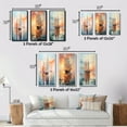 thumbnail image 4 of Designart "Minimalism Sailboat flow IX" Nautical & Beach Framed Wall Art Set Of 3 - Multi-Color Boat Sailing Frame Canvas Set For Living Room Decor, 4 of 6